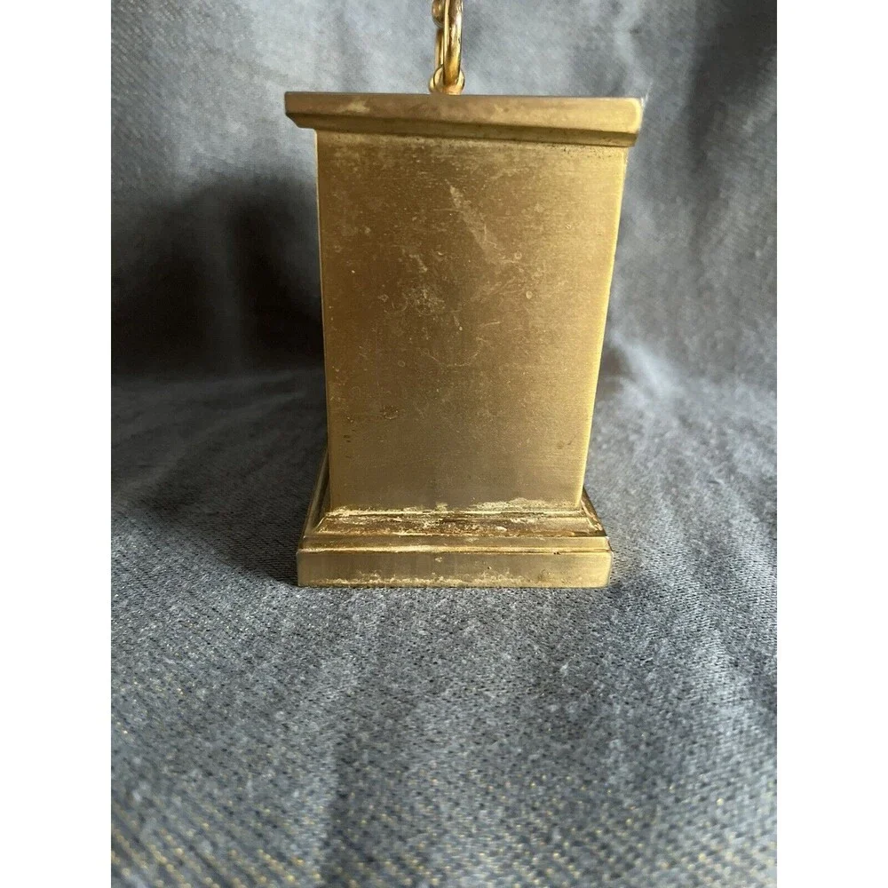 Vintage Linden Solid Brass Filligreed Face Mantle Clock (Japan)